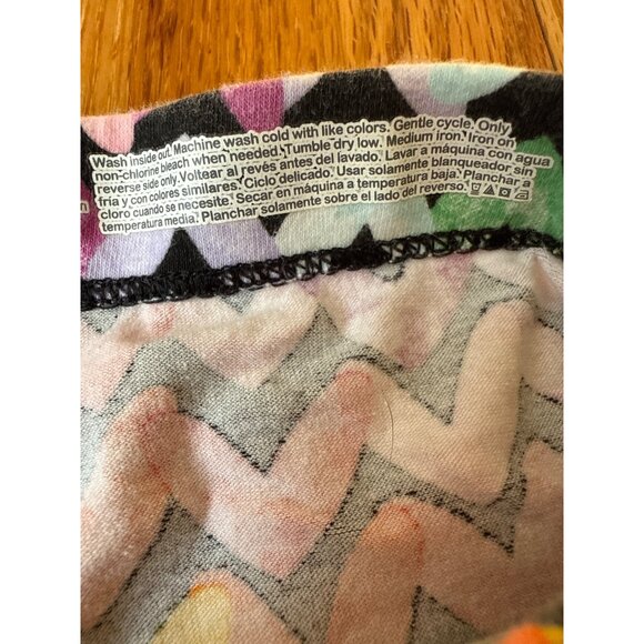 Colorful Chevron Print Girls Leggings L (10-12) Cotton/Spandex Wonder Nation - Picture 7 of 13